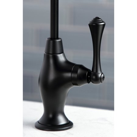 Kingston Brass KS3190BL Vintage Single Handle Water Filtration Faucet, Matte Black KS3190BL